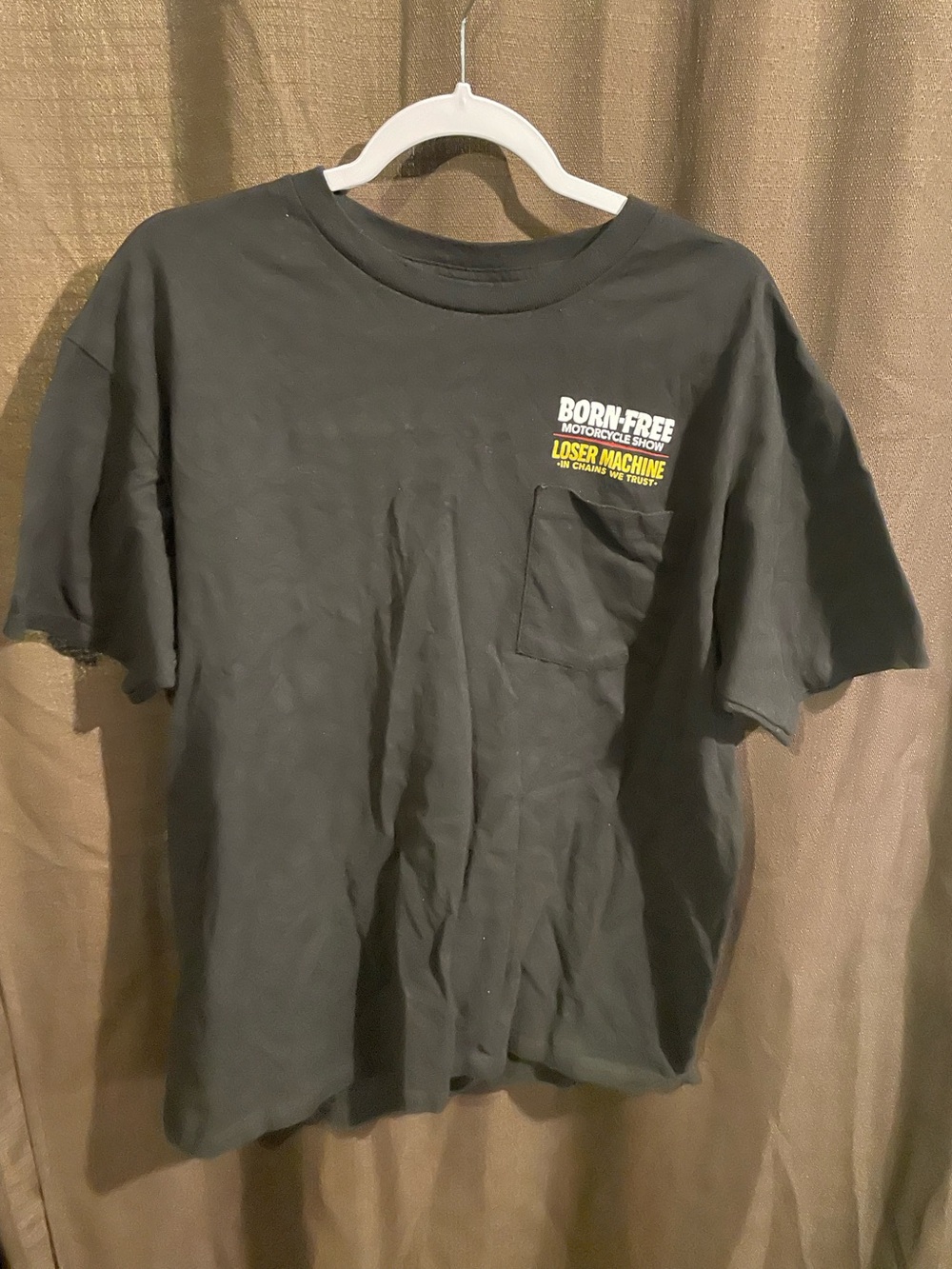 Born Free Black Pocket Tee - Men